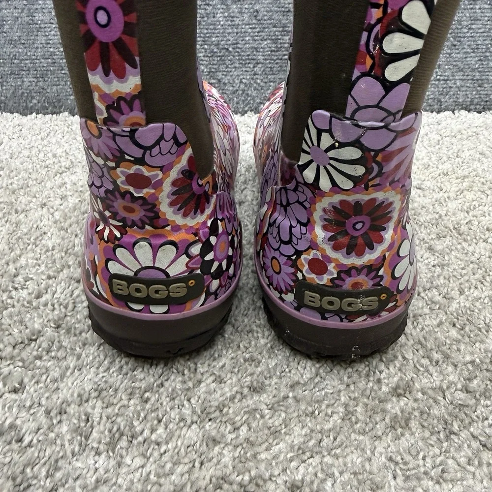 Boggs Classic Mid Ambrosia 52333 floral rubber fabric rain boots women's size 7